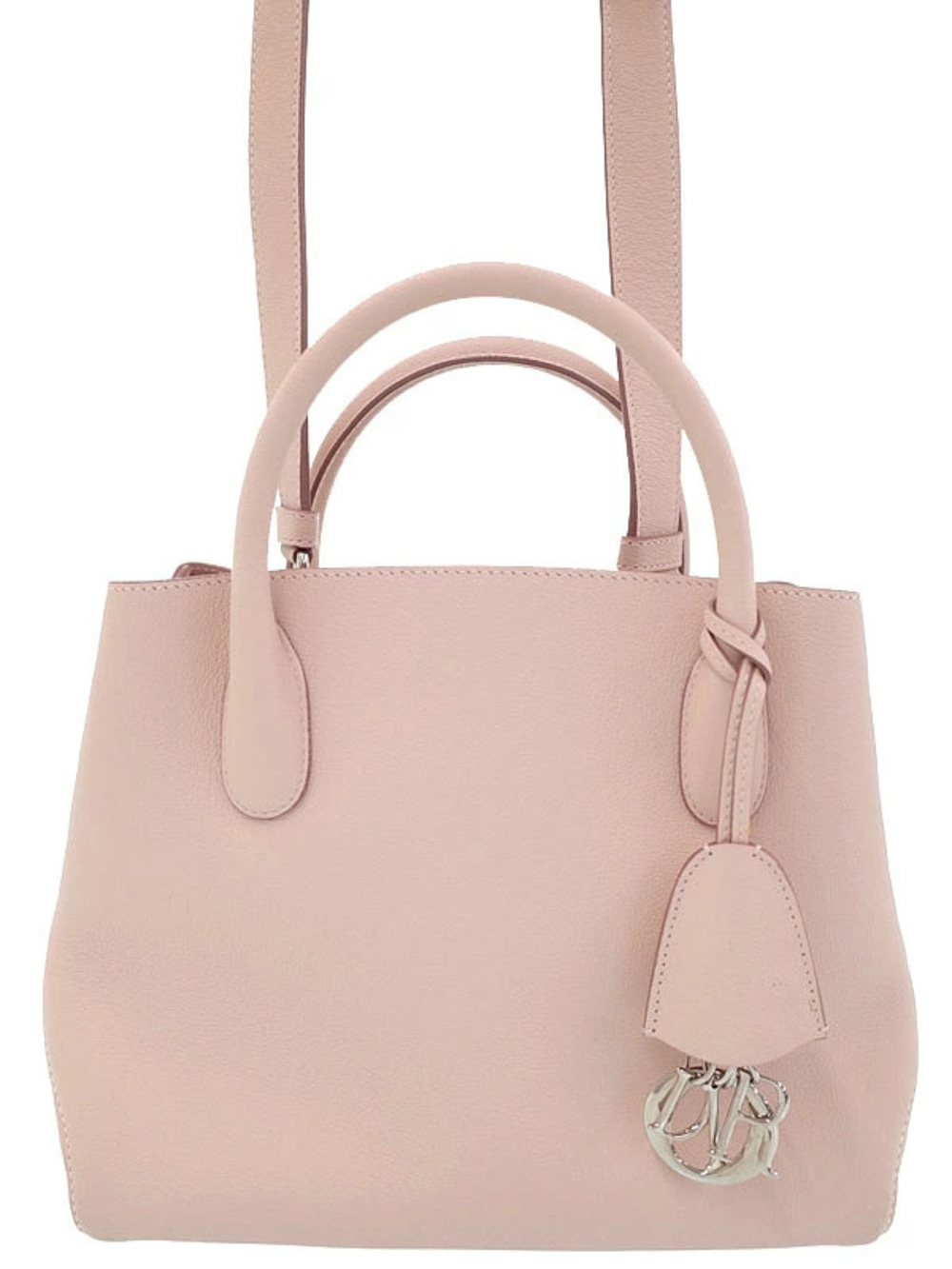 Christian Dior Supple Grained Calfskin Bar Tote Rose Poudre Pink
